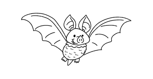 Outline:9uwqeznafki= Bat Drawing