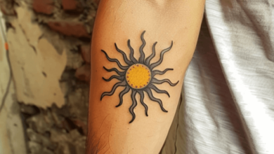 Simple:-6aqeaavndc= Sun Tattoo